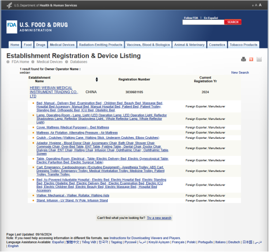 FDA Certificate